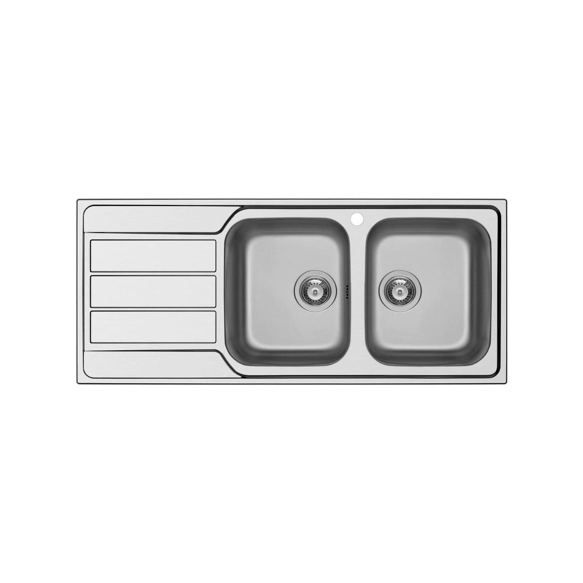 SCHOCK MASTD200DX LAVELLO 2 VASCHE + GOCCIOLATOIO A SINISTRA 116X50 CM INOX SPAZZOLATO