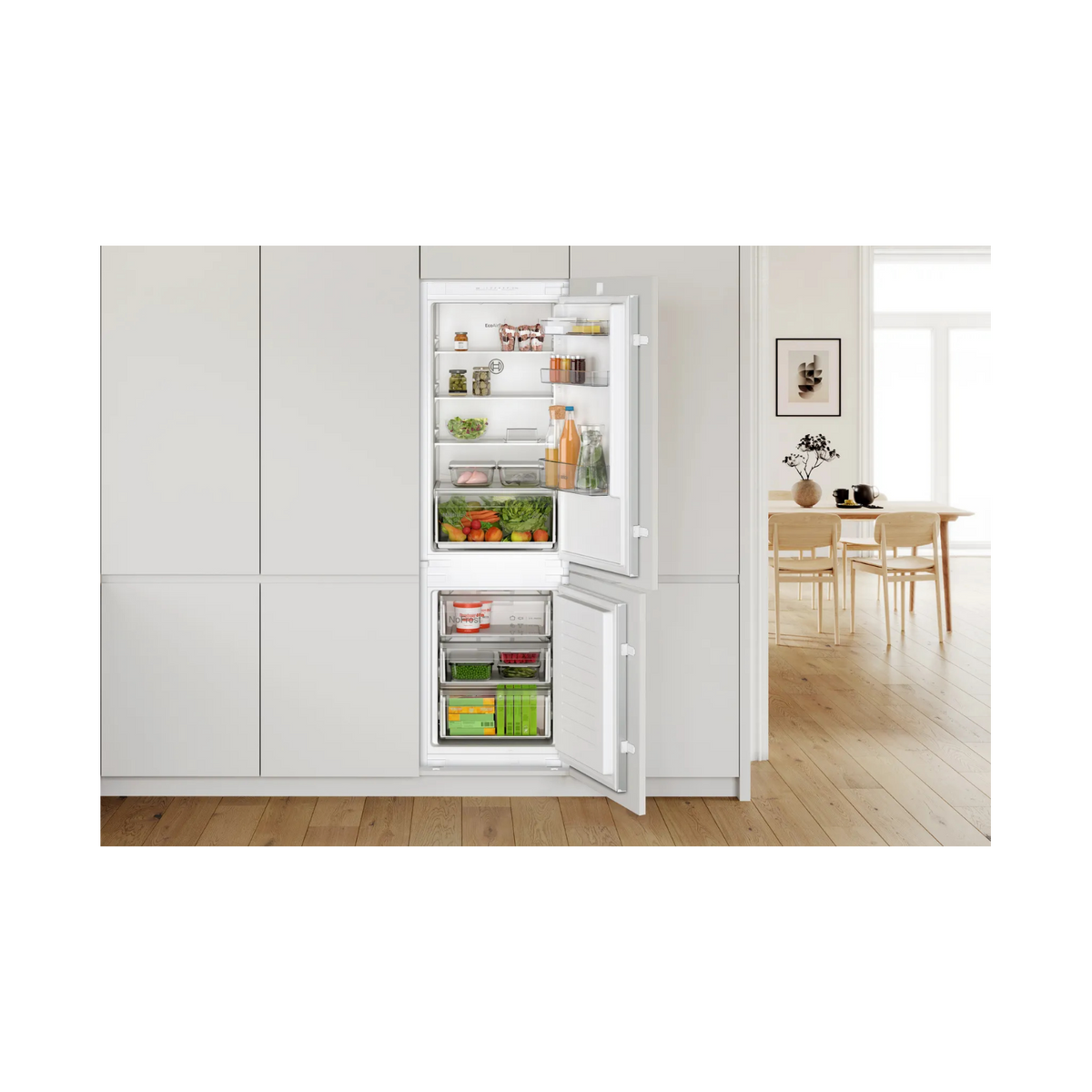 BOSCH KIN865SE0 FRIGORIFERO COMBINATO DA INCASSO NO FROST 260 LT CLASSE E