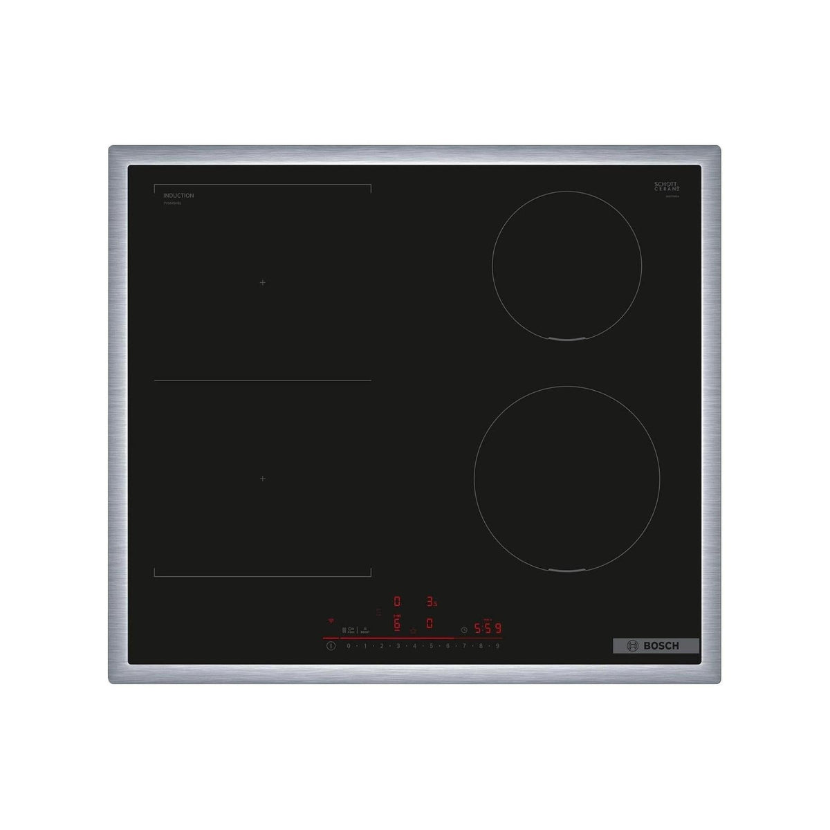 BOSCH PVS645HB1E PIANO COTTURA A INDUZIONE 60CM 4 ZONE COTTURA COLORE NERO - PROMO