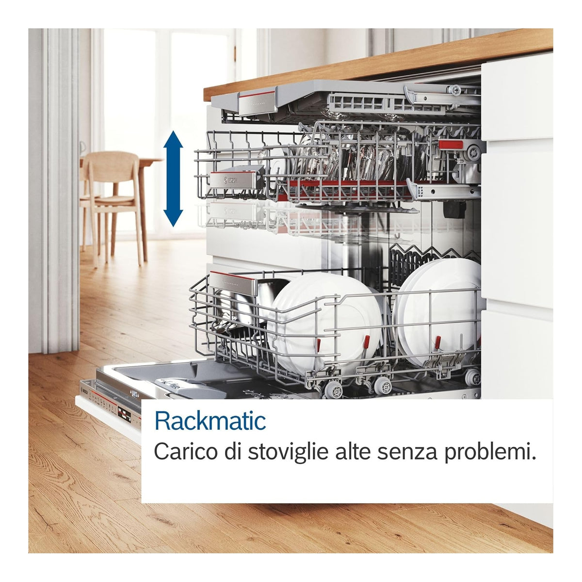 BOSCH SMV2HVX02E LAVASTOVIGLIE DA INCASSO A SCOMPARSA TOTALE 14 COPERTI WIFI CLASSE D