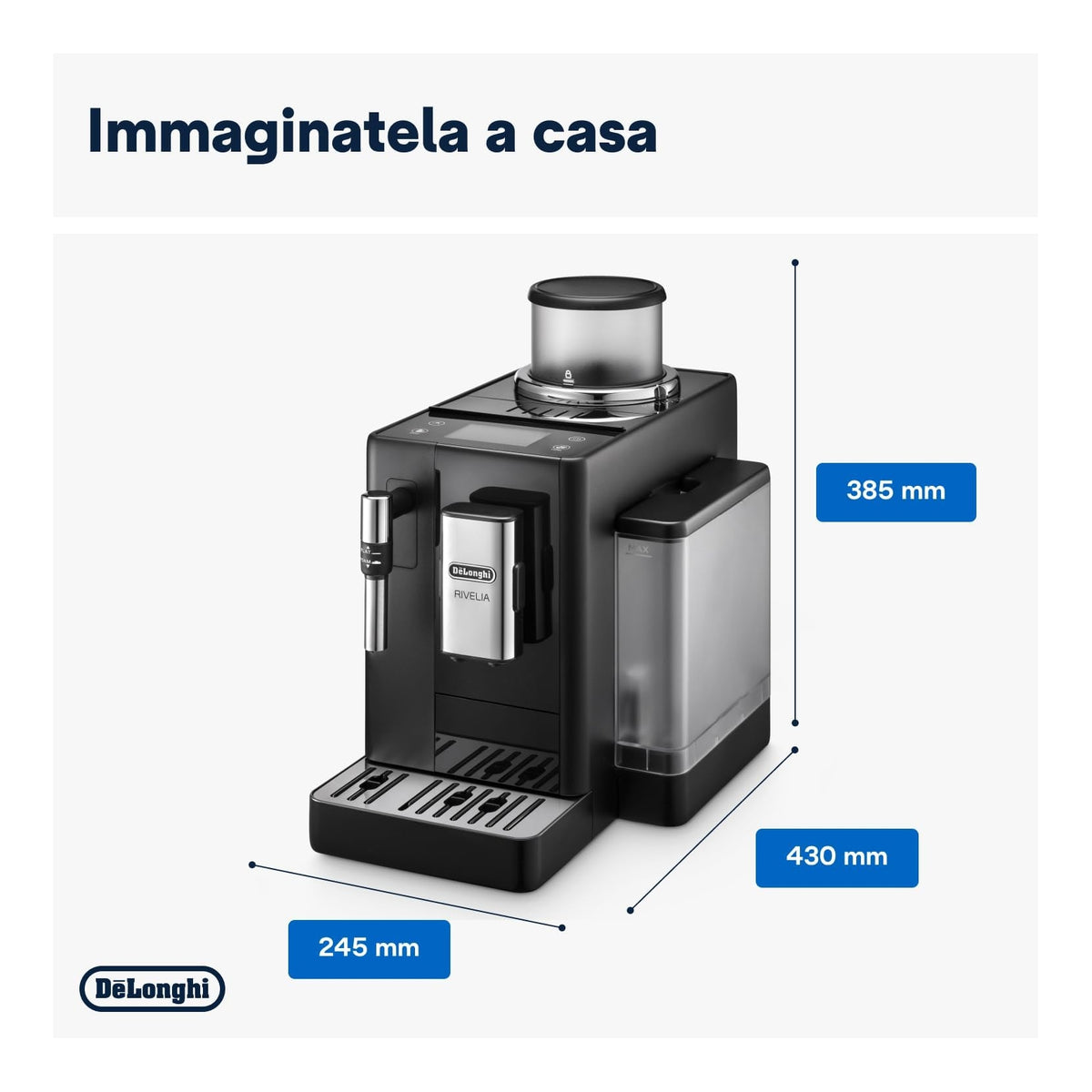 DE LONGHI RIVELIA EXAM440.35.B MACCHINA DA CAFFE' AUTOMATICA A CHICCHI COLORE NERA - EXAM44035B