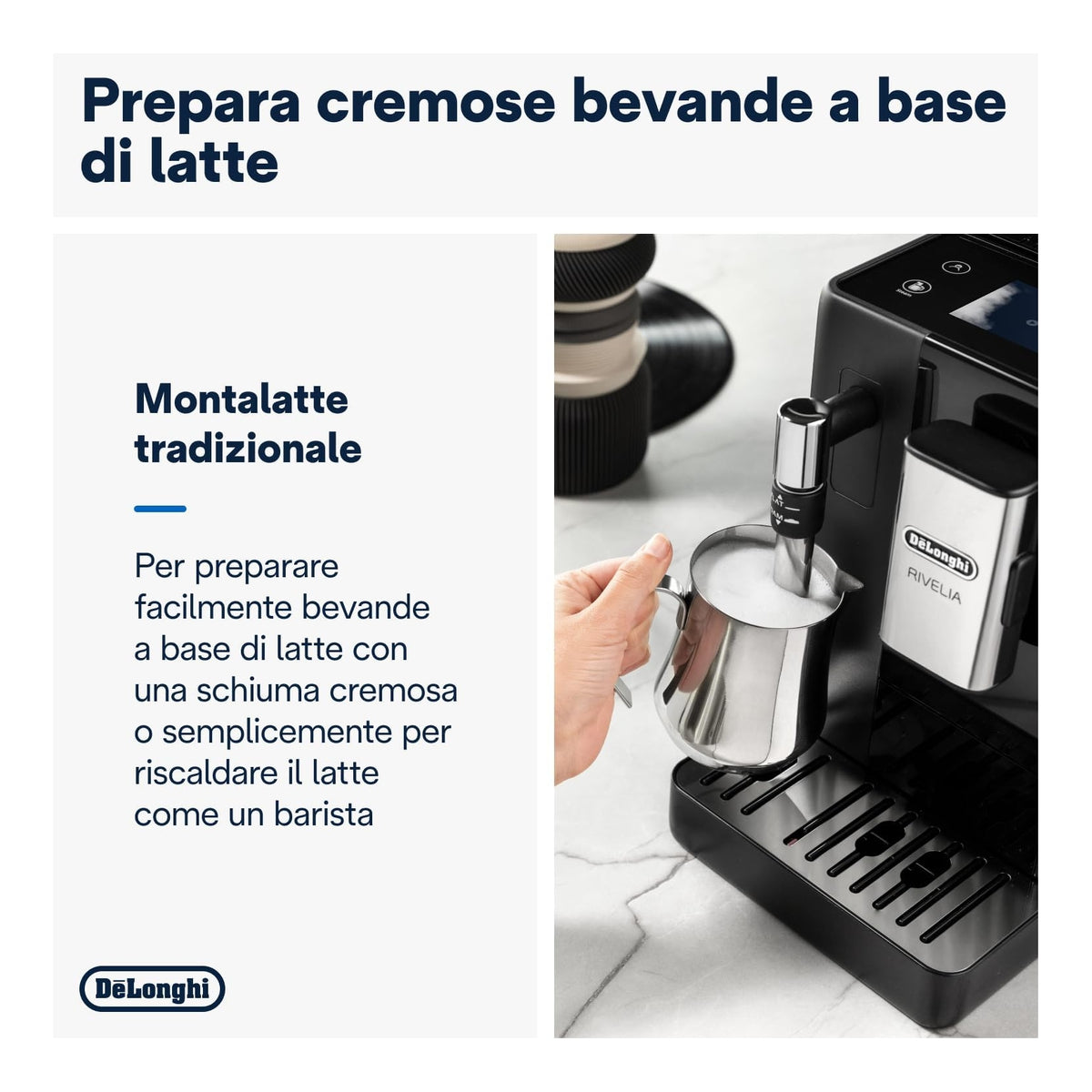 DE LONGHI RIVELIA EXAM440.35.B MACCHINA DA CAFFE' AUTOMATICA A CHICCHI COLORE NERA - EXAM44035B