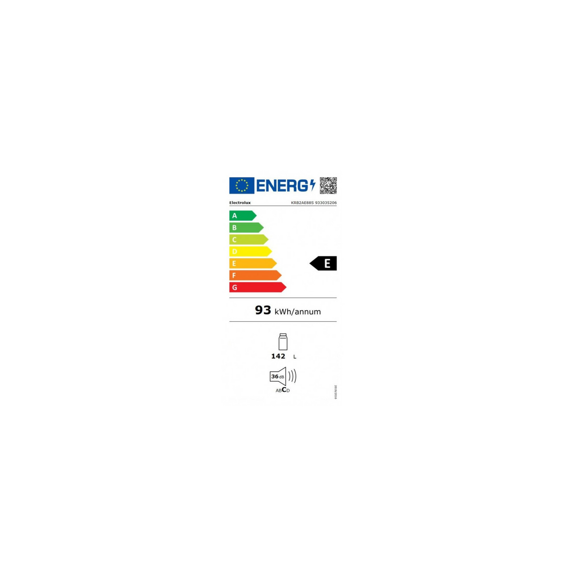 ELECTROLUX KRB2AE88S FRIGORIFERO MONOPORTA DA INCASSO STATICO 142 LT CLASSE E