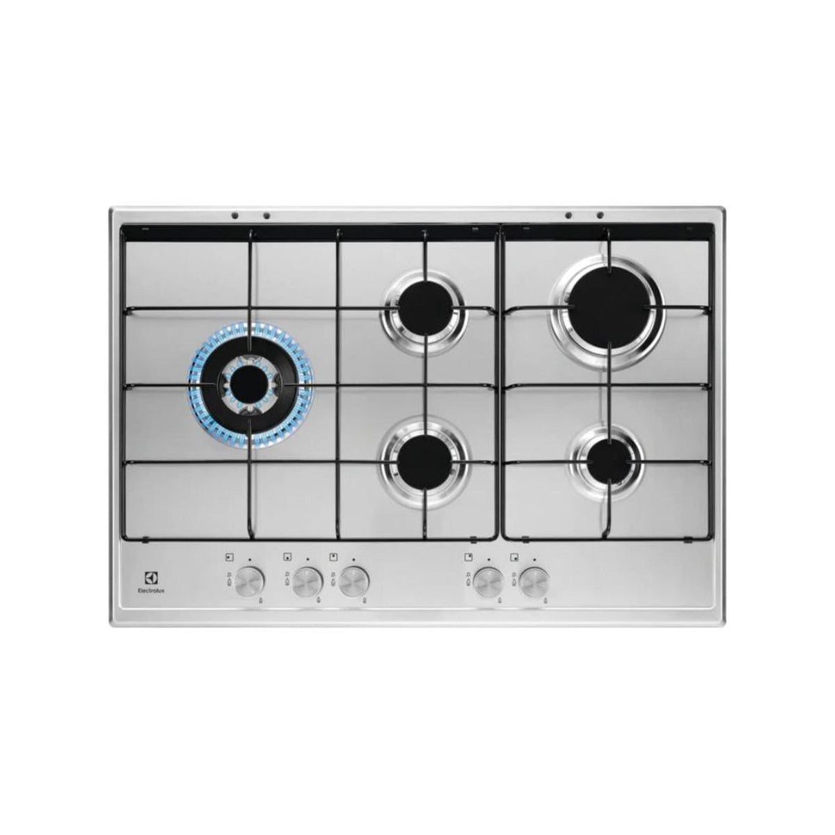 ELECTROLUX KGS7564SX PIANO COTTURA 75CM 5 FUOCHI A GAS TRIPLA CORONA INOX