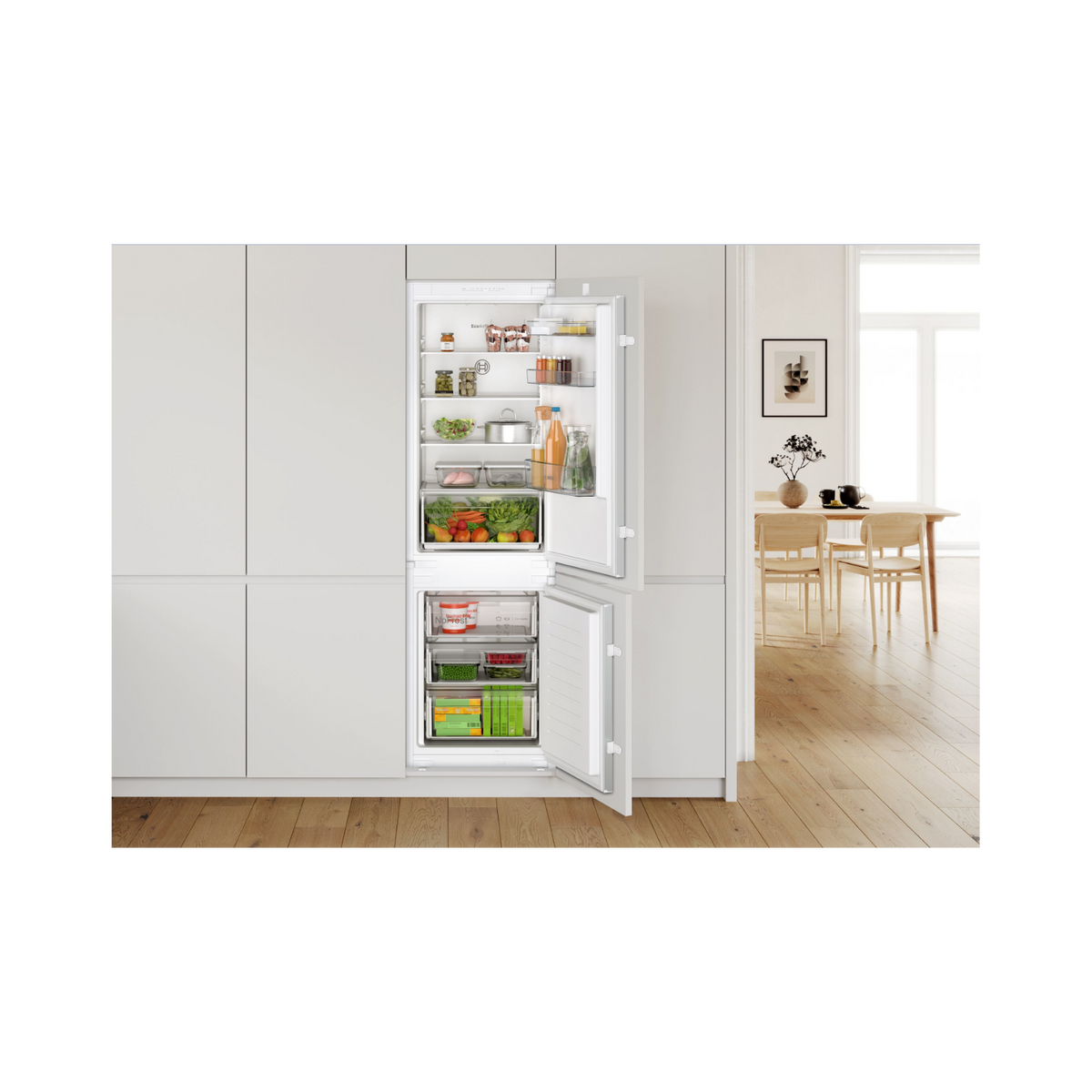 BOSCH KIN86NSE0 FRIGORIFERO COMBINATO DA INCASSO NO FROST 260 LT CLASSE E
