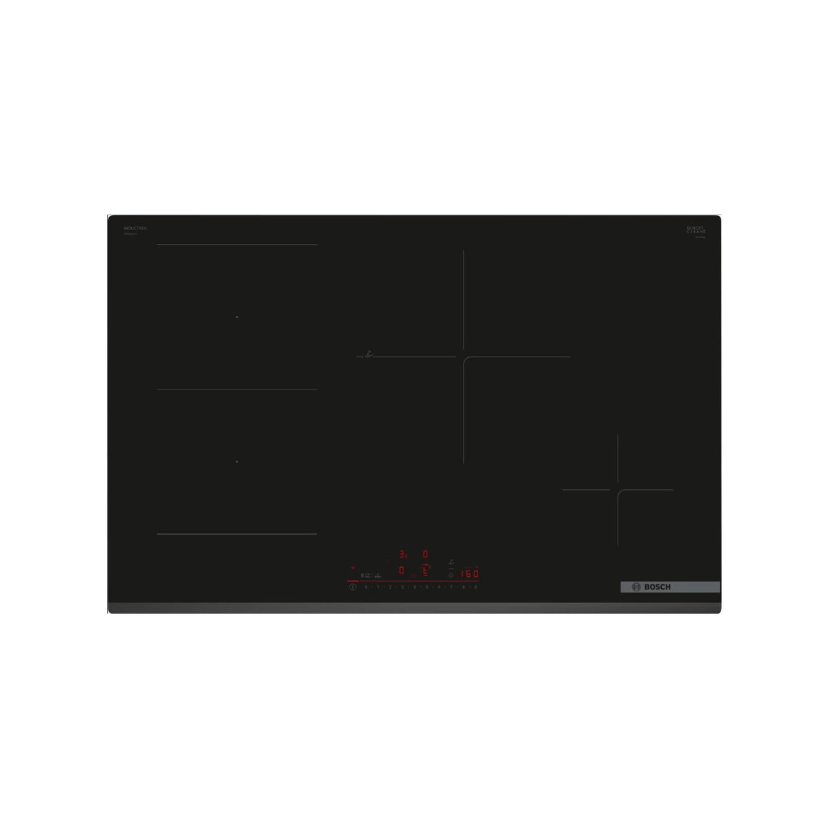 BOSCH PVS83KHC1Z PIANO COTTURA A INDUZIONE 80CM 4 ZONE IN VETROCERAMICA NERO