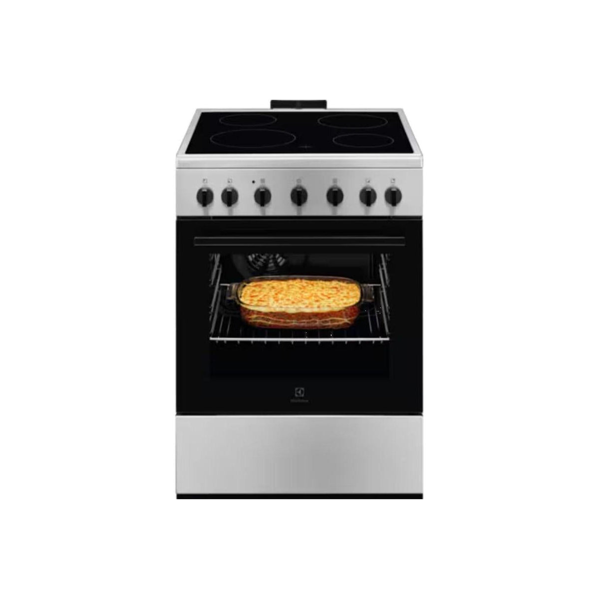 ELECTROLUX LKR620066X CUCINA ELETTRICA 60X60 4 ZONE CON FORNO ELETTRICO MULTIF. CLASSE A INOX