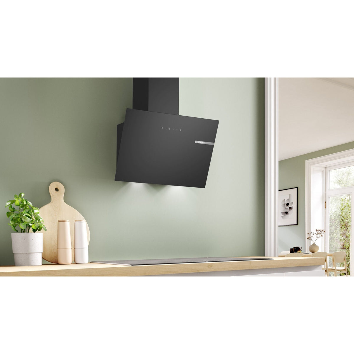 BOSCH DWK65DK60 CAPPA A PARETE ASPIRANTE IN VETRO NERO CLASSE A