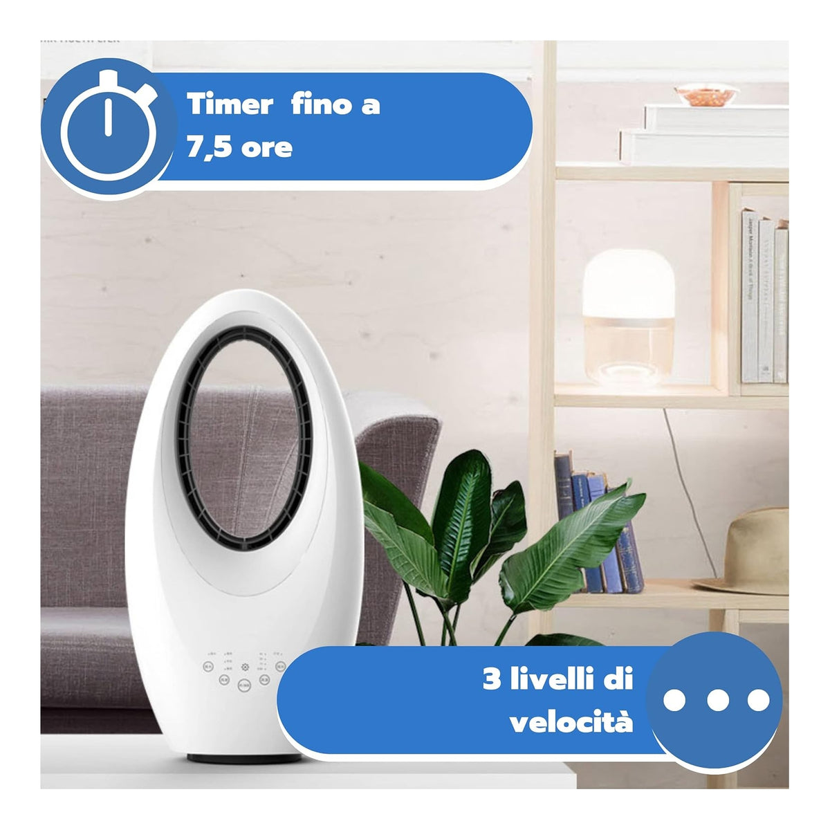 ARDES AR5BL1B MUNA BLADELESS VENTILATORE 3 VELOCITA' CON TELECOMANDO
