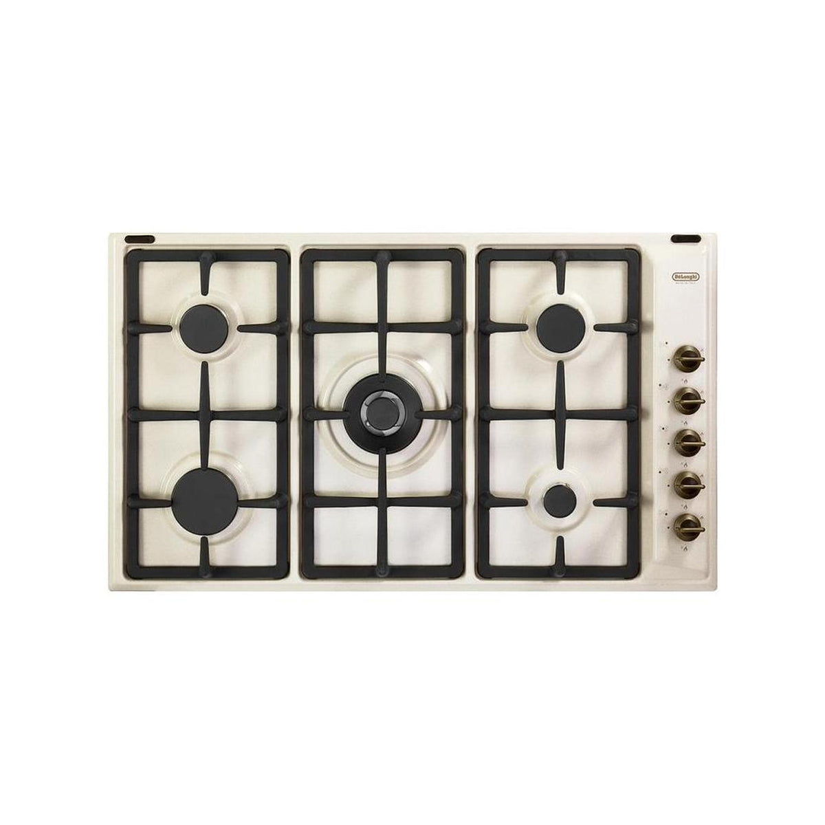 DE LONGHI AVL59PRO PIANO COTTURA 90CM 5 FUOCHI A GAS GRIGLIE IN GHISA AVENA