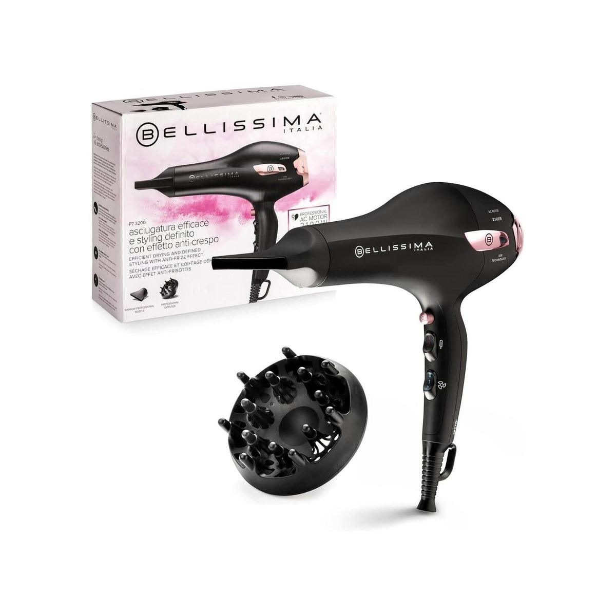 IMETEC P7 3200 ASCIUGACAPELLI 2100W 2 VELOCITA'  3 TEMPERATURE - 11858