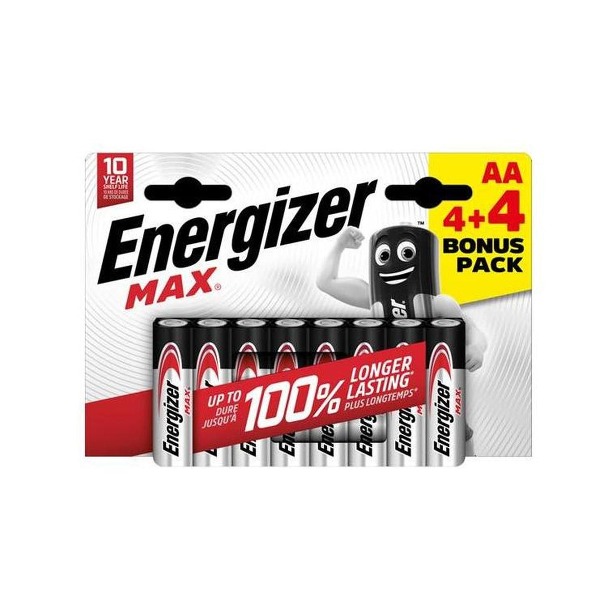 ENERGIZER E301594800 BATTERIE ALCALINE STILO AA 1,2V BLISTER 4+4 PEZZI