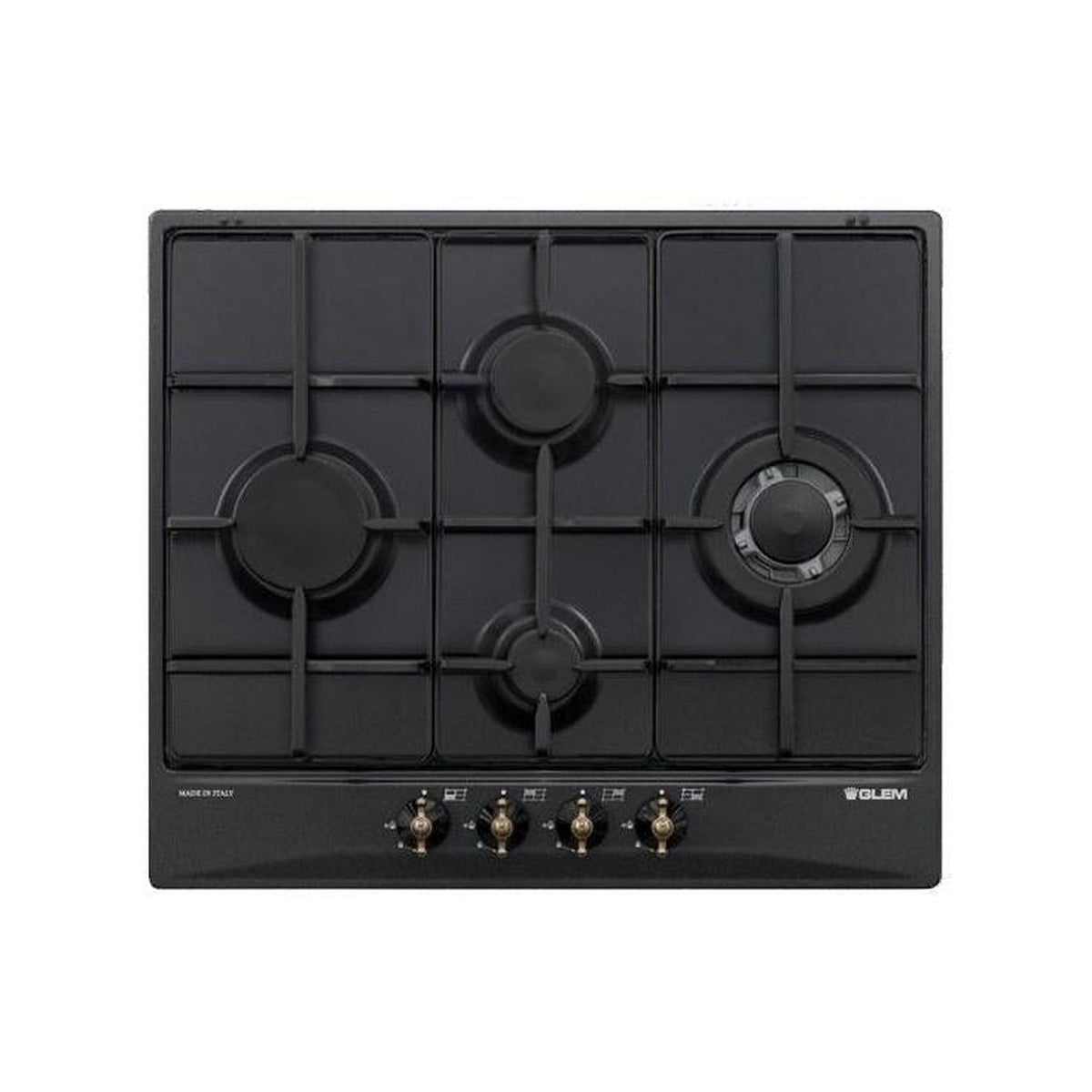 GLEM GAS GT645AN PIANO COTTURA DA INCASSO 60CM 4 FUOCHI A GAS COLORE ANTRACITE