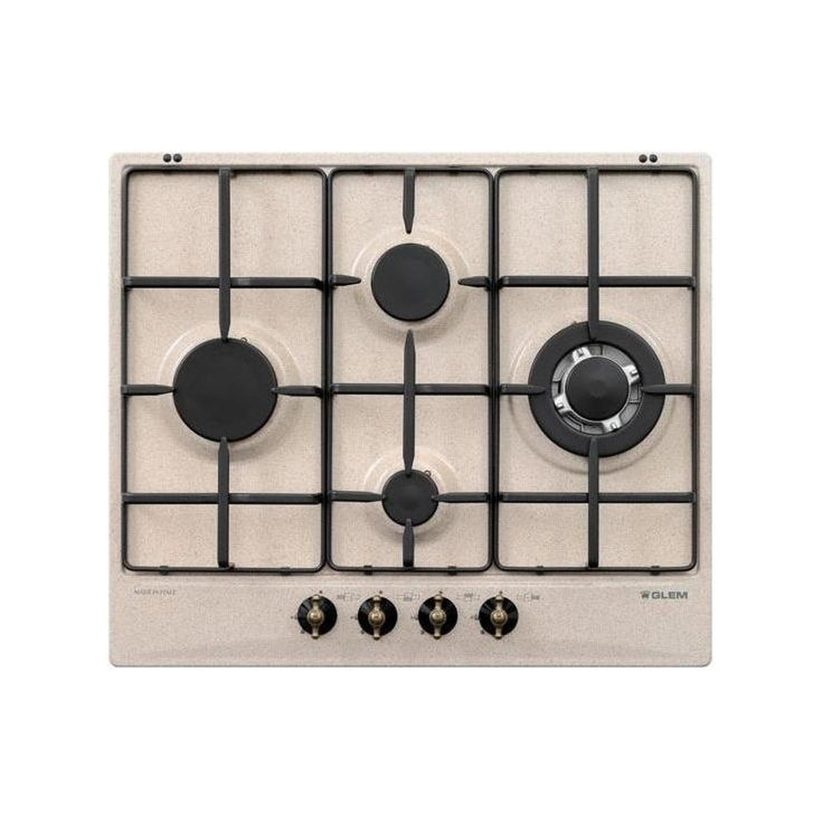 GLEM GAS GT645SA PIANO COTTURA DA INCASSO 60CM 4 FUOCHI A GAS COLORE SABBIA