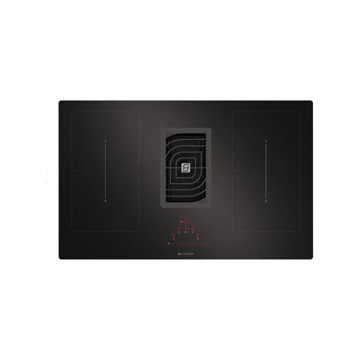 FABER SMART BK GLASS A830 GALILEO PIANO COTTURA A INDUZIONE CON CAPPA INTEGRATA COLORE NERO - 340.0577.694