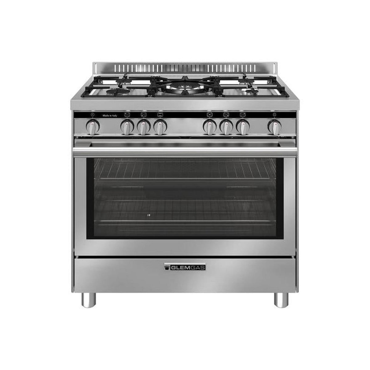 GLEM GAS ST965VI CUCINA 90X60CM 5 BRUCIATORI A GAS FORNO A GAS 100LT COLORE INOX - PROMO