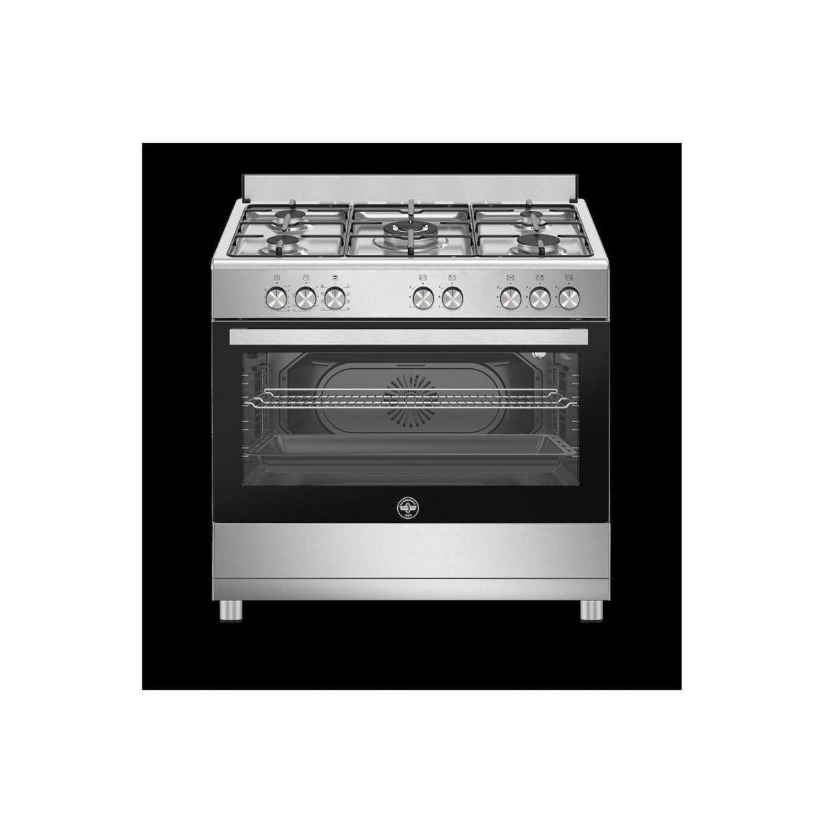 LA GERMANIA SE965EX/24 CUCINA 90x60 5 FUOCHI A GAS FORNO ELETTRICO VENTILATO INOX
