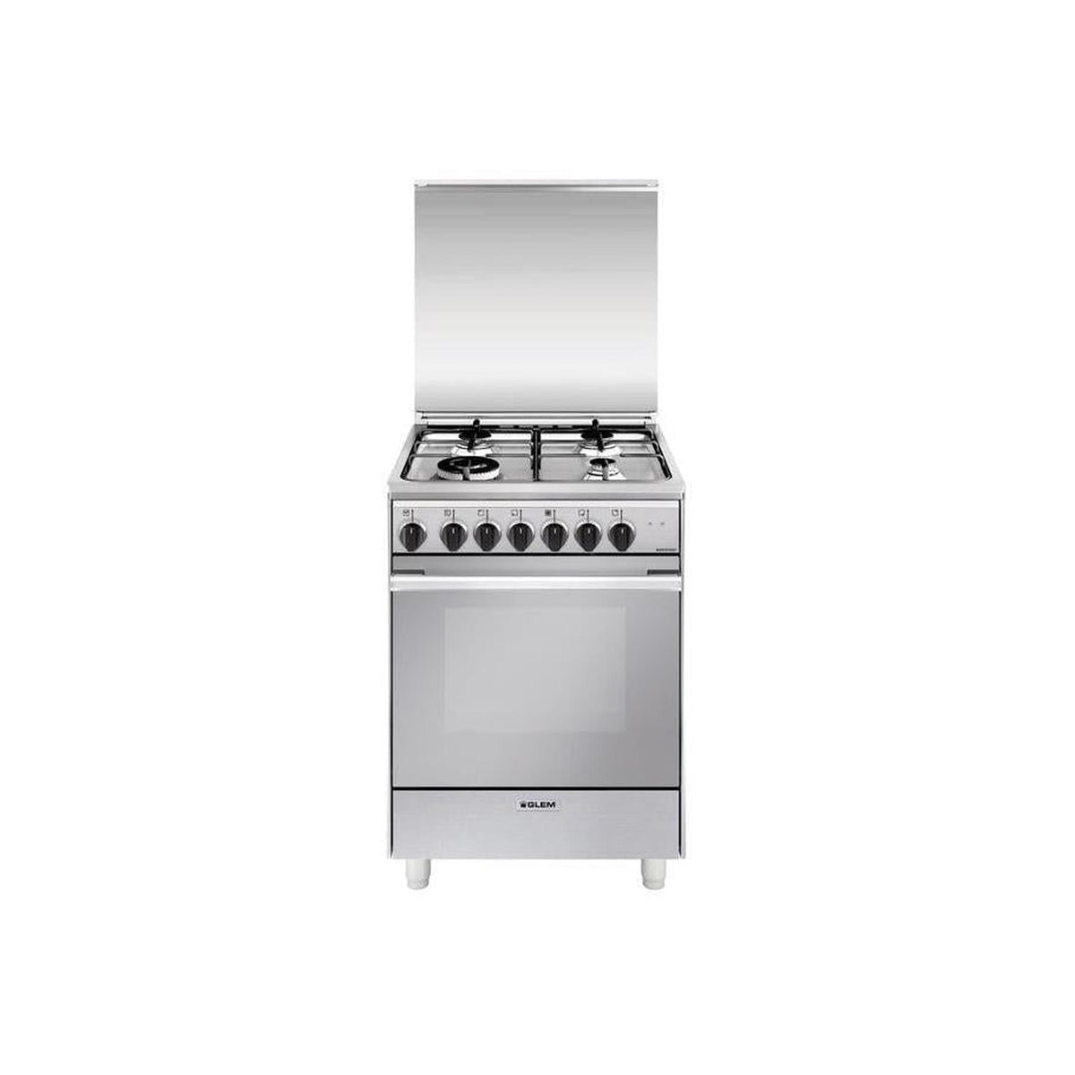 GLEM GAS U664MI CUCINA 60X60 4 FUOCHI A GAS FORNO ELETTRICO COLORE INOX - PROMO