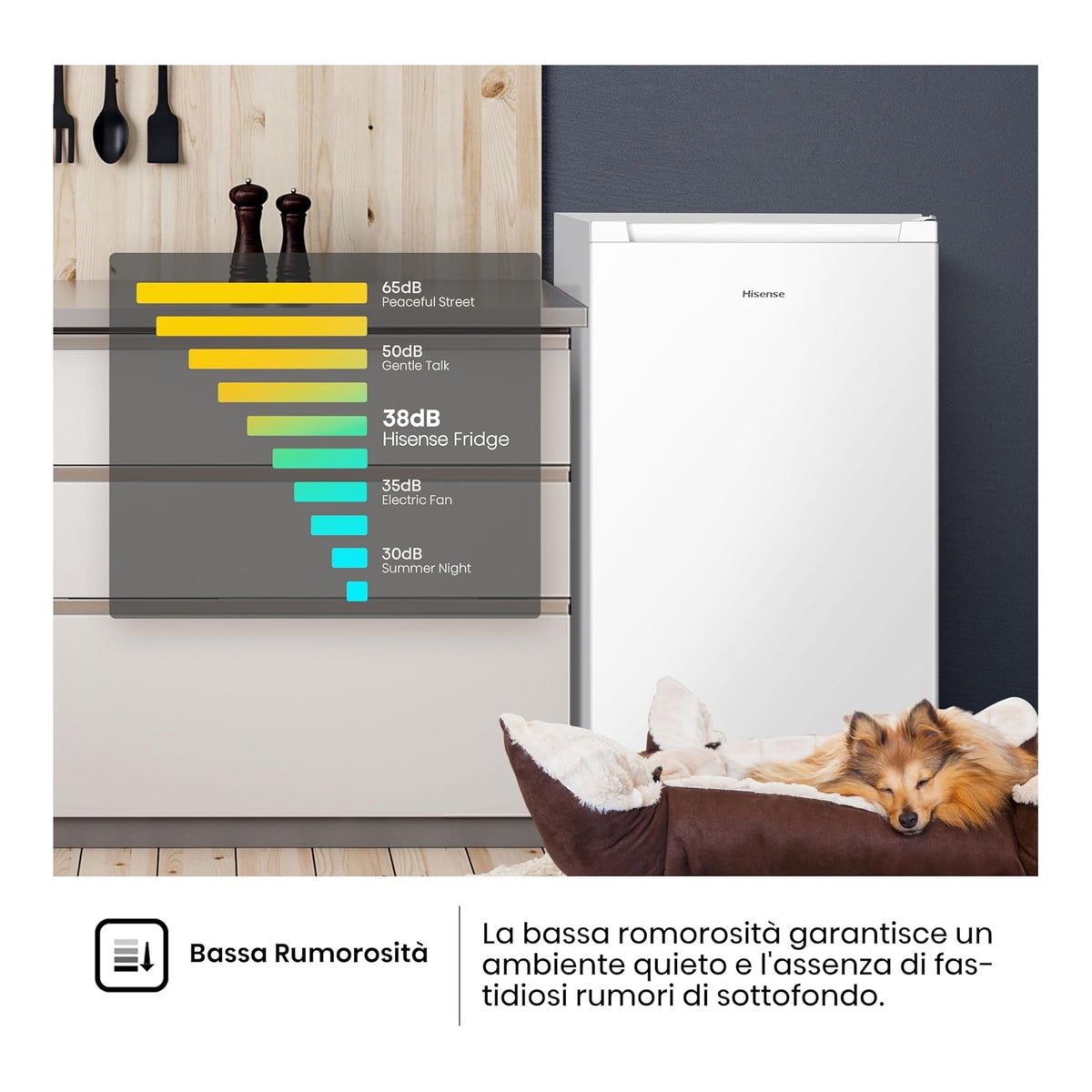 HISENSE FV78D4AWE CONGELATORE VERTICALE 61LT 3 CASSETTI CLASSE E COLORE BIANCO