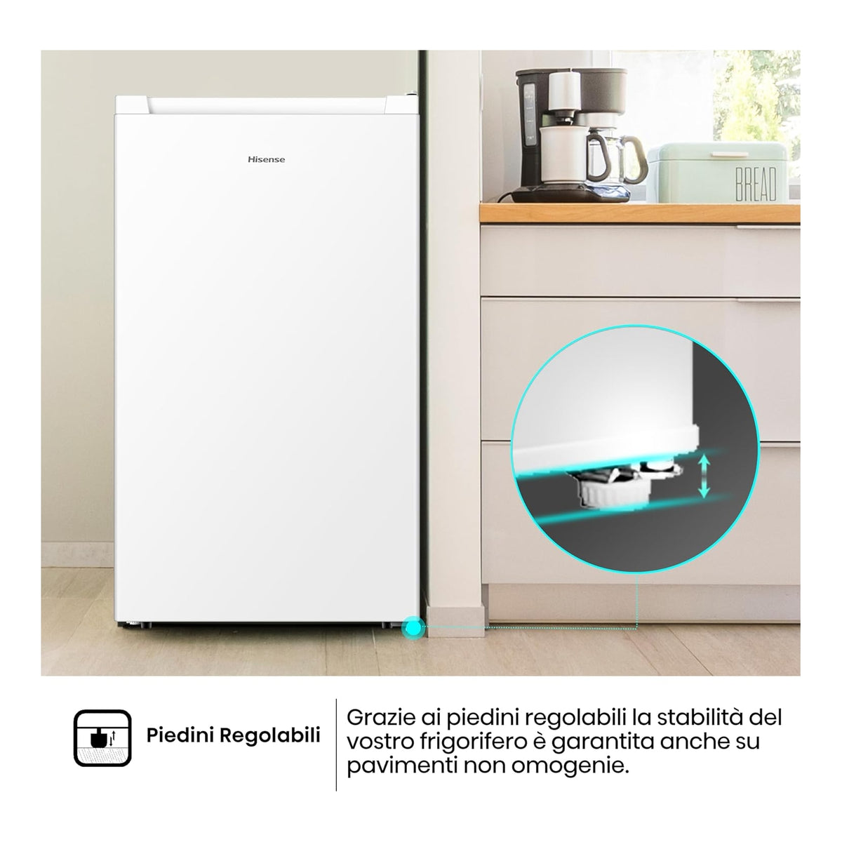 HISENSE FV78D4AWE CONGELATORE VERTICALE 61LT 3 CASSETTI CLASSE E COLORE BIANCO