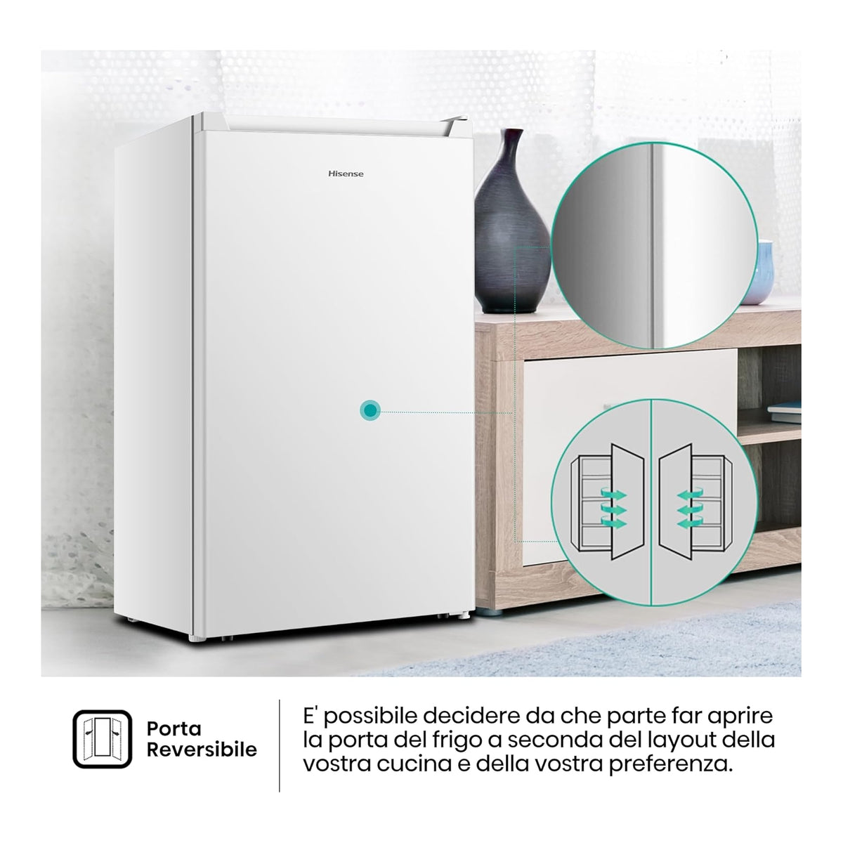 HISENSE FV78D4AWE CONGELATORE VERTICALE 61LT 3 CASSETTI CLASSE E COLORE BIANCO