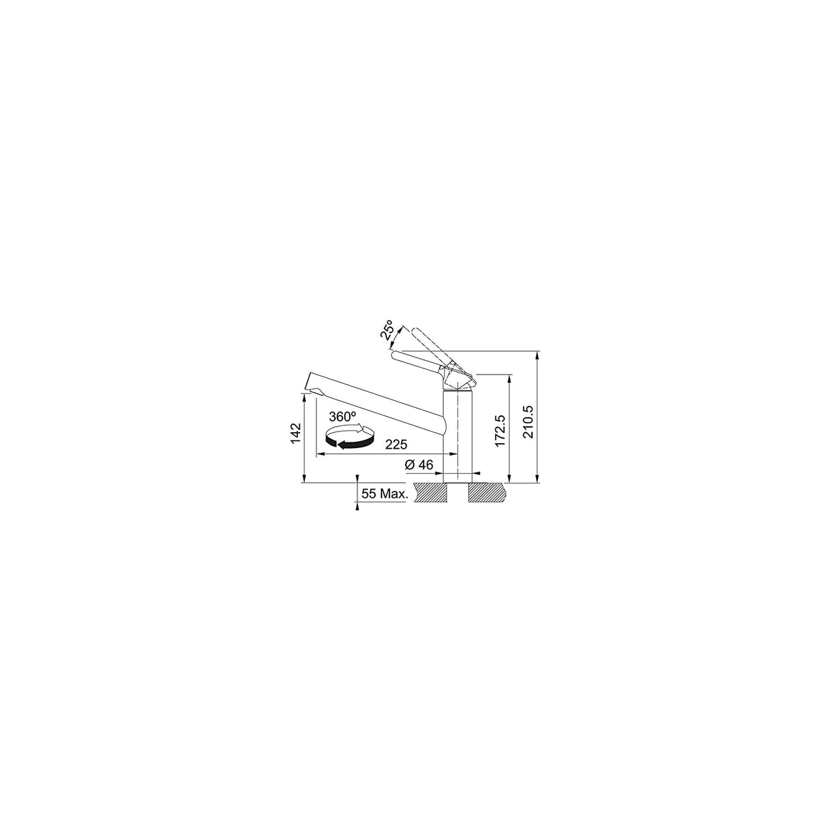 FRANKE 115.0623.054 MISCELATORE INOX