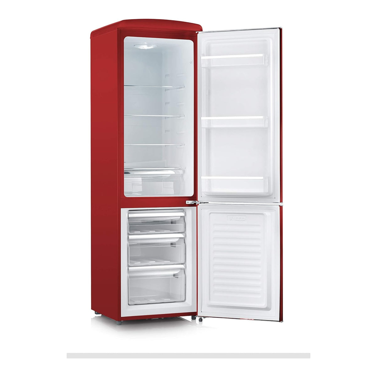 SEVERIN RKG 8917 FRIGORIFERO COMBINATO ANNI 50' 244 LT STATICO CLASSE D COLORE ROSSO