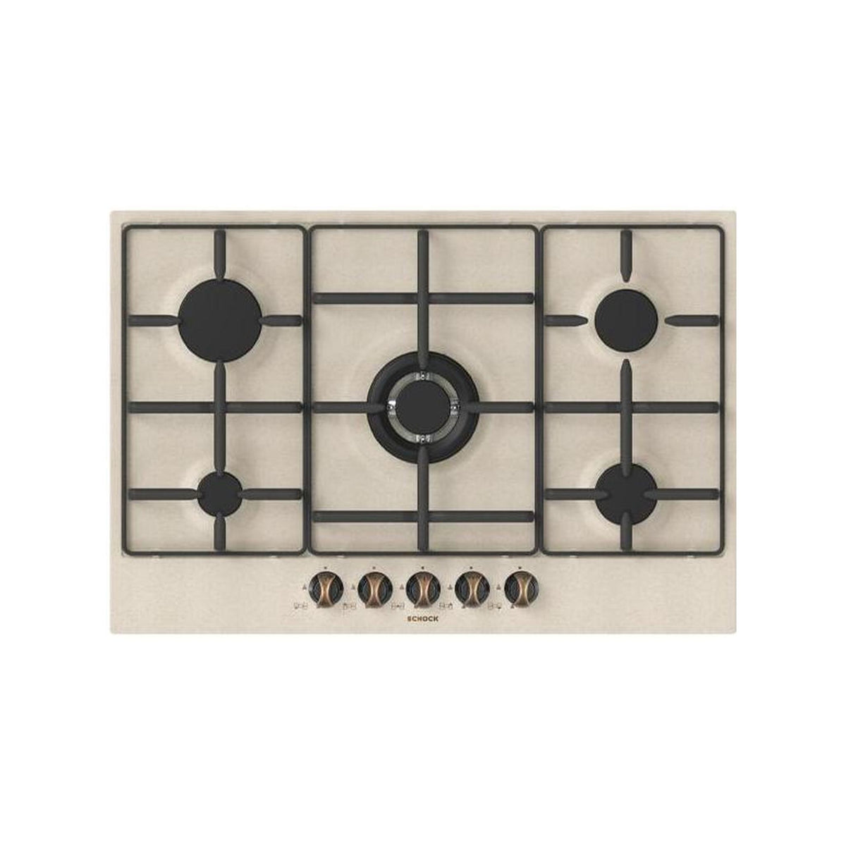 SCHOCK STS85558 PIANO COTTURA 75CM 5 FUOCHI A GAS AVENA