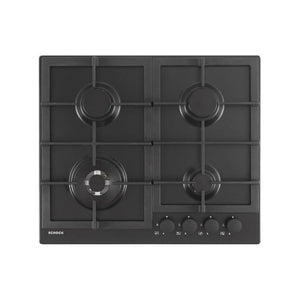 SCHOCK STR64THBK PIANO COTTURA 60 CM 4 FUOCHI A GAS COLORE NERO OPACO