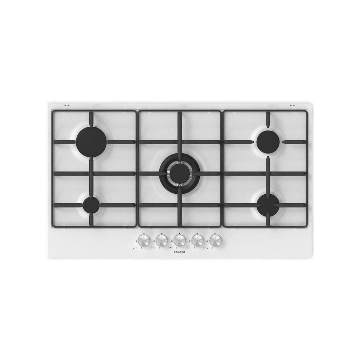SCHOCK STS955WH PIANO COTTURA 90CM 5 FUOCHI A GAS BIANCO OPACO