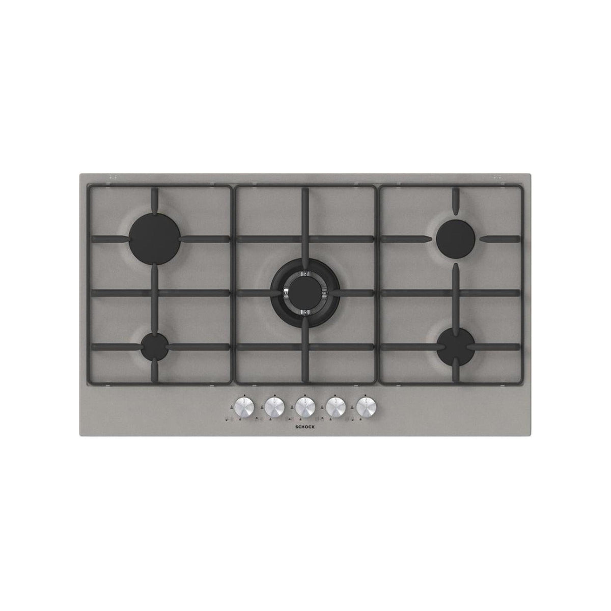 SCHOCK STS95542 PIANO COTTURA DA INCASSO 90CM 5 FUOCHI A GAS COLORE GRIGIO TORTORA