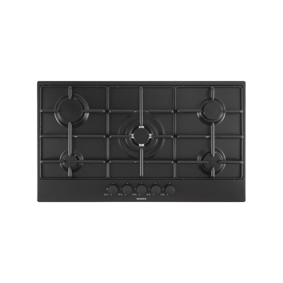 SCHOCK STS955BK PIANO COTTURA 90CM 5 FUOCHI A GAS COLORE NERO OPACO