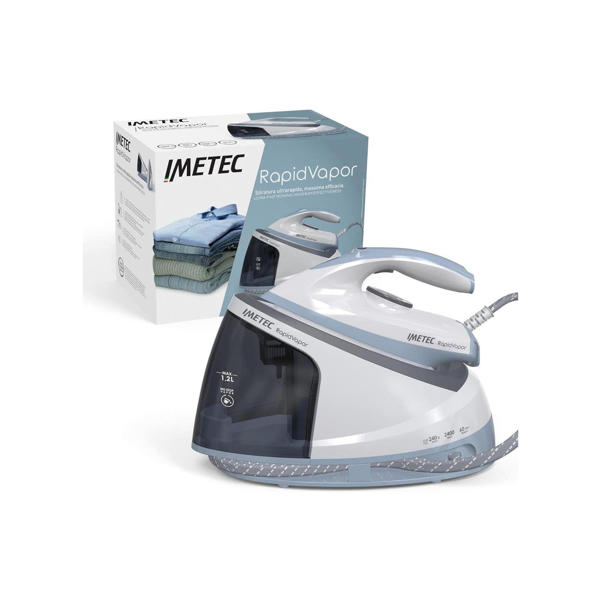 IMETEC 9033 RAPIDVAPOR FERRO DA STIRO CON CALDAIA 2400W 5BAR SERBATOIO 1.2LT