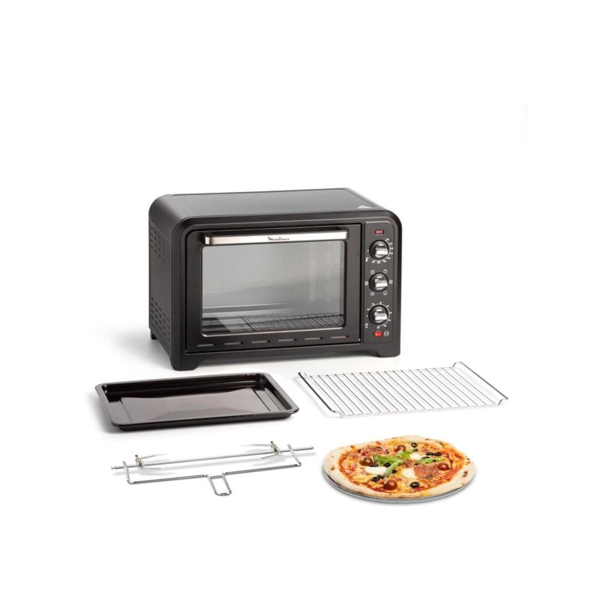 MOULINEX OX4858 FORNO ELETTRICO VENTILATO 39LT 2000W CON GIRARROSTO COLORE NERO