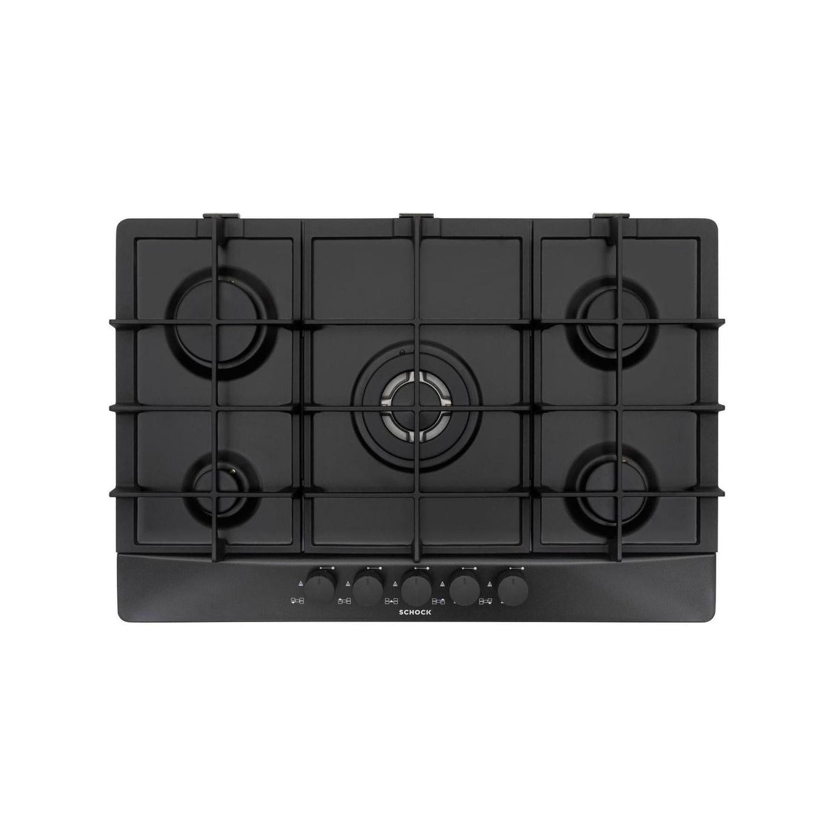 SCHOCK STP855HBK PIANO COTTURA 75CM 5 FUOCHI A GAS COLORE NERO OPACO
