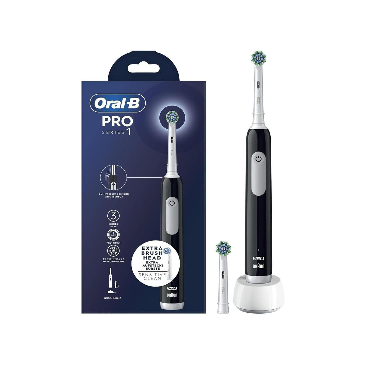 BRAUN ORAL-B PRO1 SERIES 1 SPAZZOLINO ELETTRICO COLORE NERO