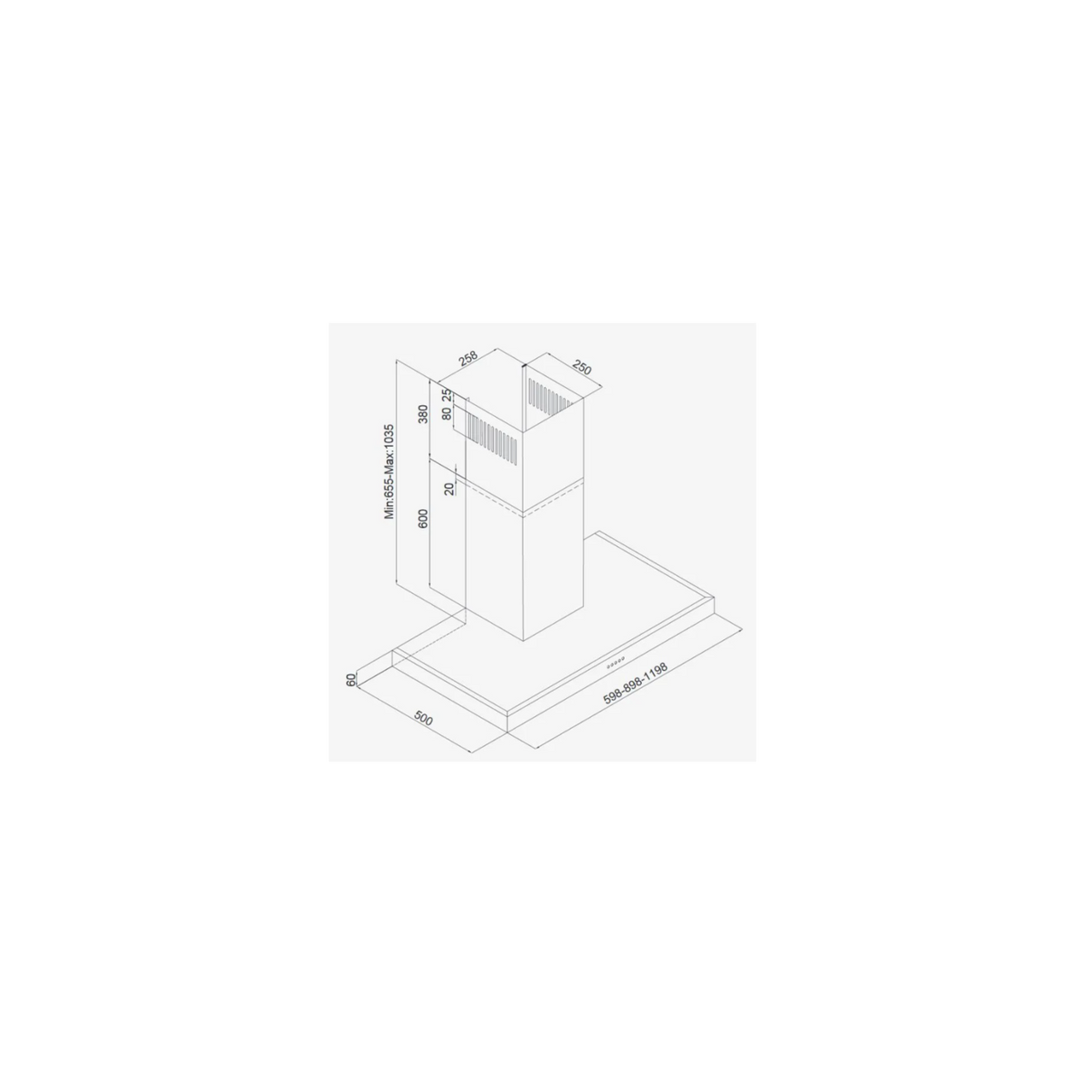 SILVERLINE 3170.6.733.04 CAPPA ASPIRANTE A PARETE 60 CM COLORE NERO