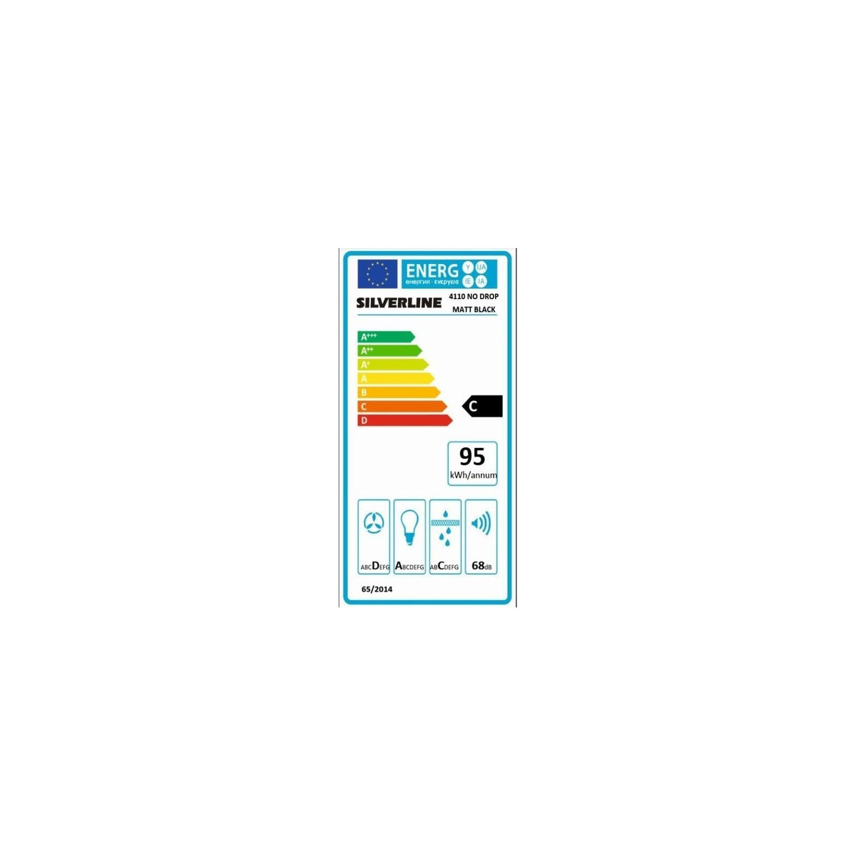 SILVERLINE 4110.9.733.04 CAPPA A ISOLA 90CM COLORE NERO