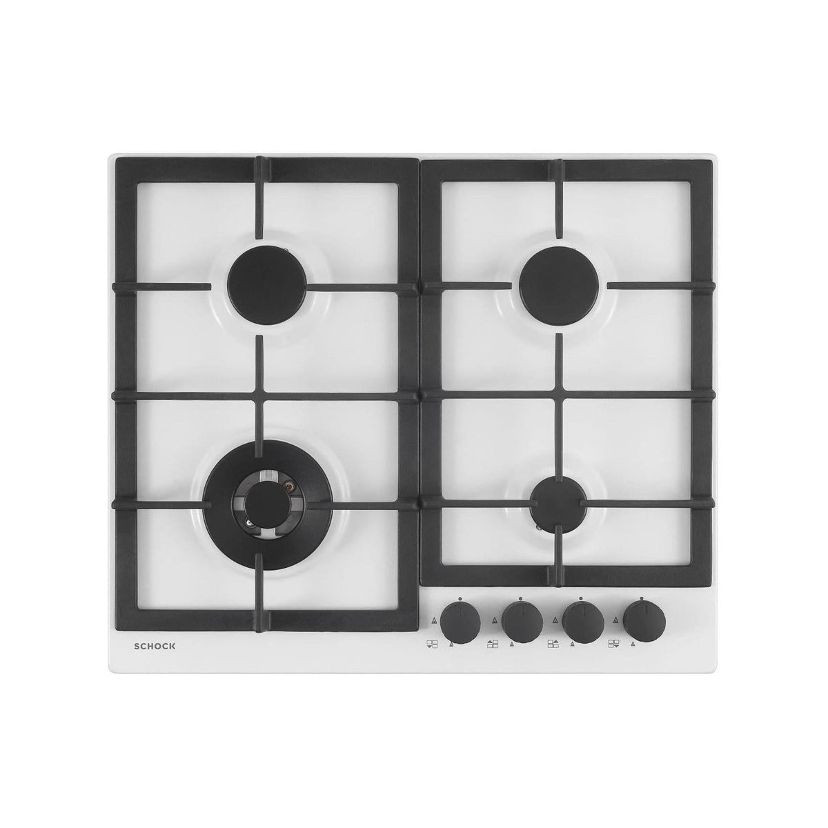 SCHOCK STR64THWH PIANO COTTURA DA INCASSO 60 CM 4 FUOCHI A GAS COLORE BIANCO OPACO