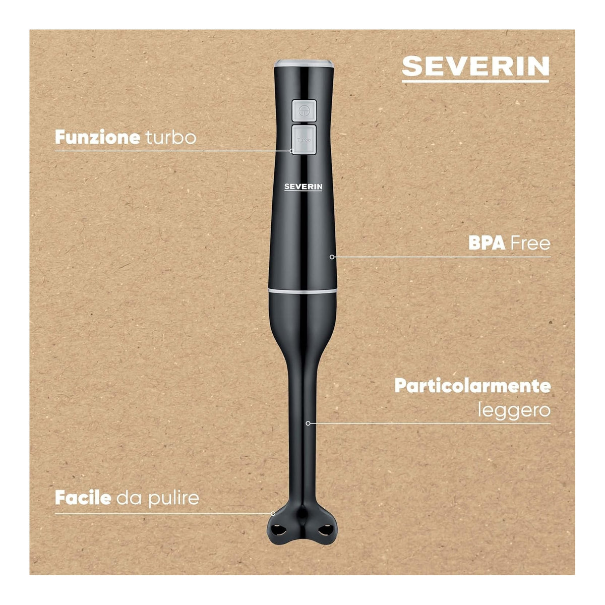 SEVERIN SM 3770 SET FRULLATORE A IMMERSIONE
