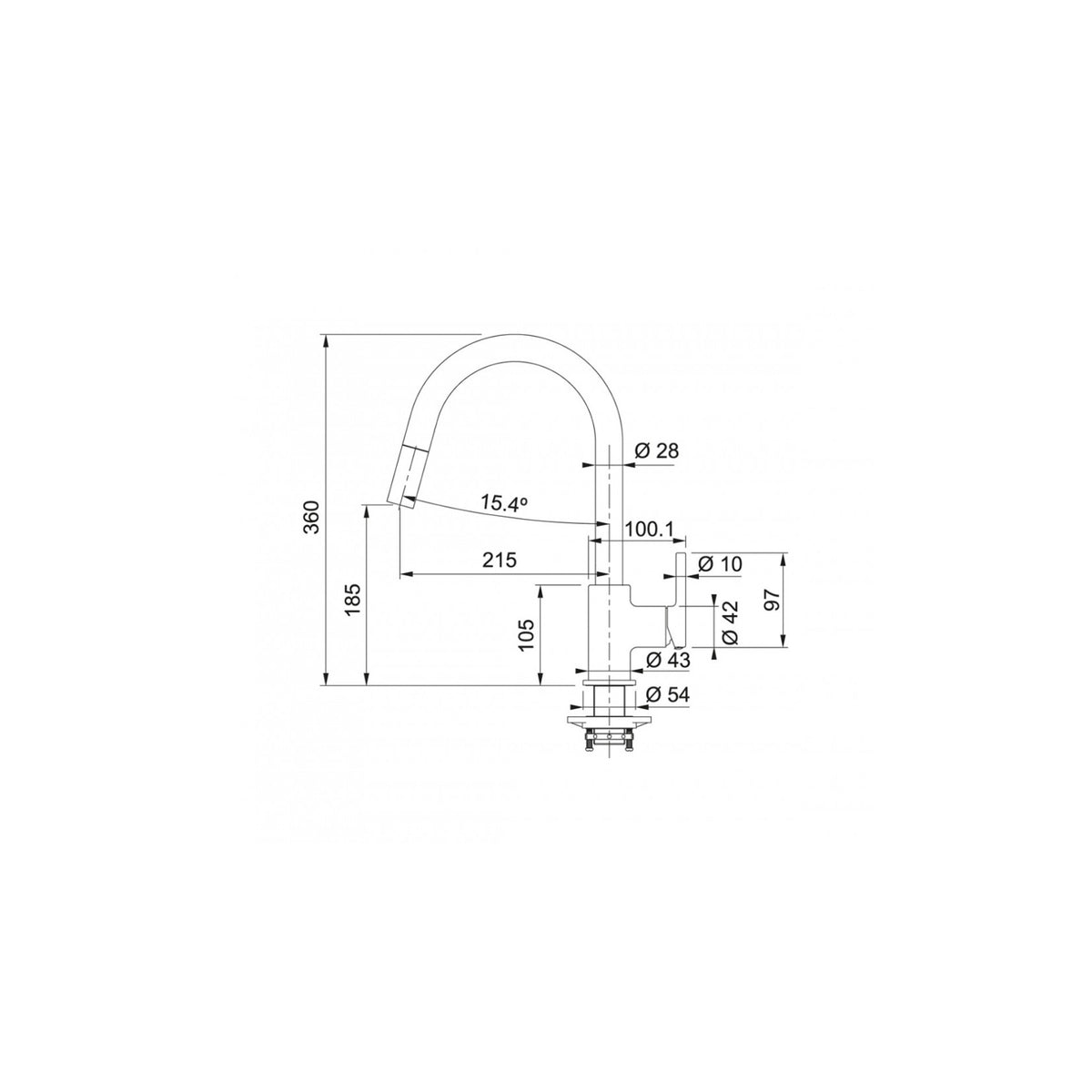 FRANKE 115.0626.084 MISCELATORE MONOCOMANDO CON DOCCETTA ESTRAIBILE COLORE OYSTER