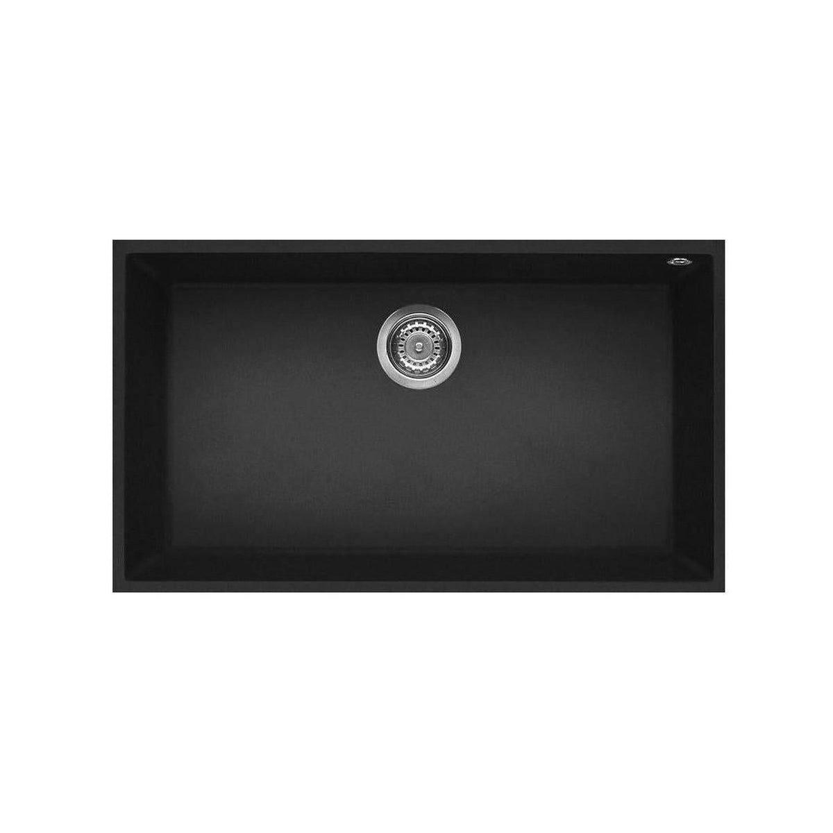 ELLECI QUADRA 130 LGQ13040BSO LAVELLO 1 VASCA 76X44 CM SOTTOTOP IN GRANITEK NERO