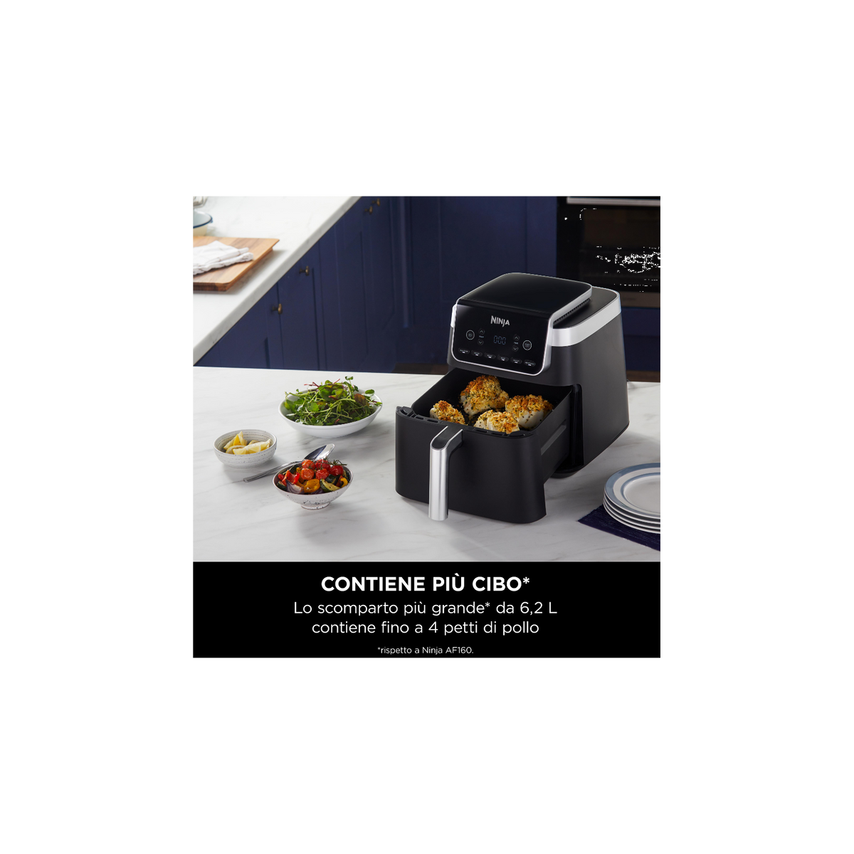 NINJA AF180EU FRIGGITRICE AD ARIA 6,2LT - NERO