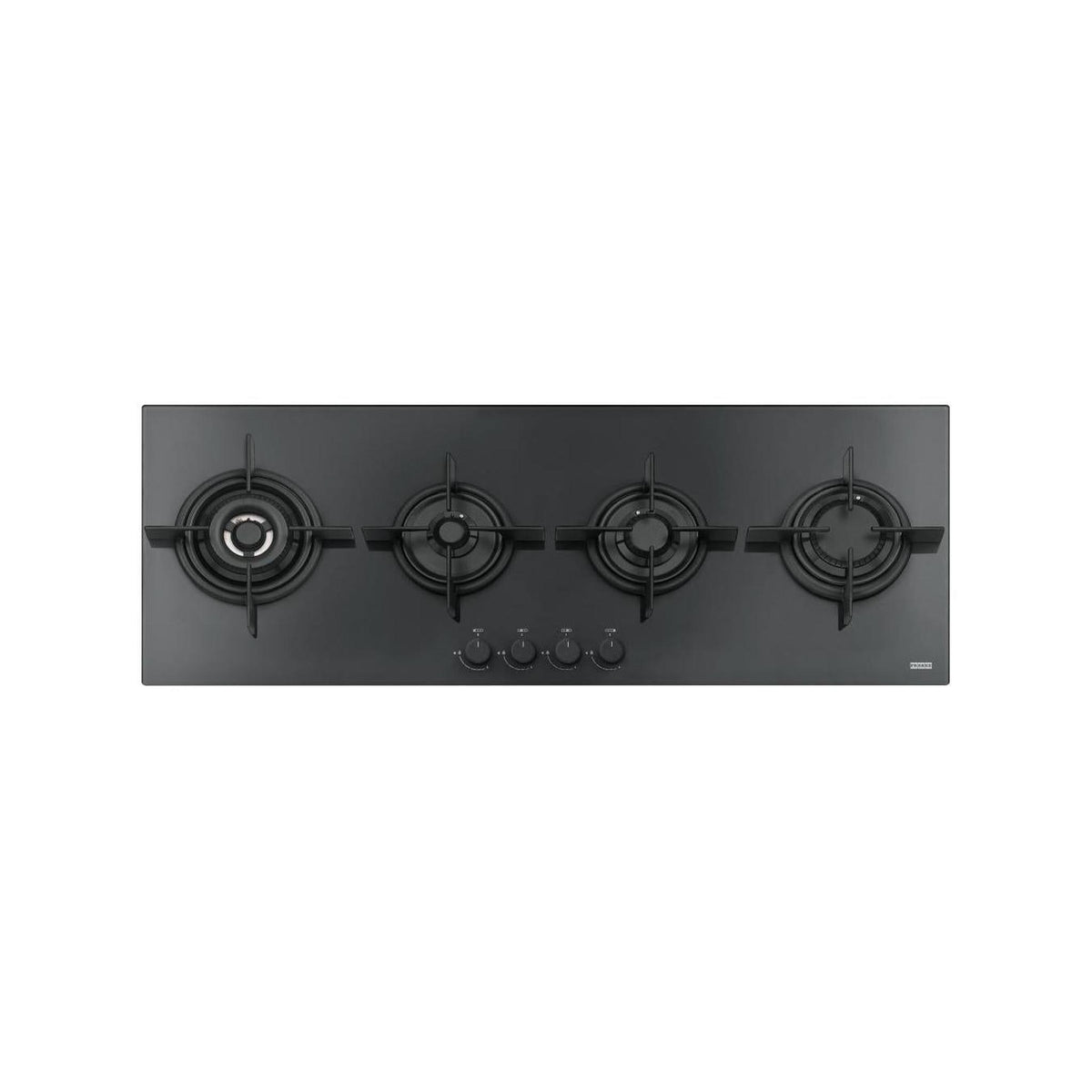 FRANKE FHCR 1204 3G TC HE BK C PIANO COTTURA 120 CM 4 FUOCHI A GAS IN CRISTALLO NERO - 106.0374.292