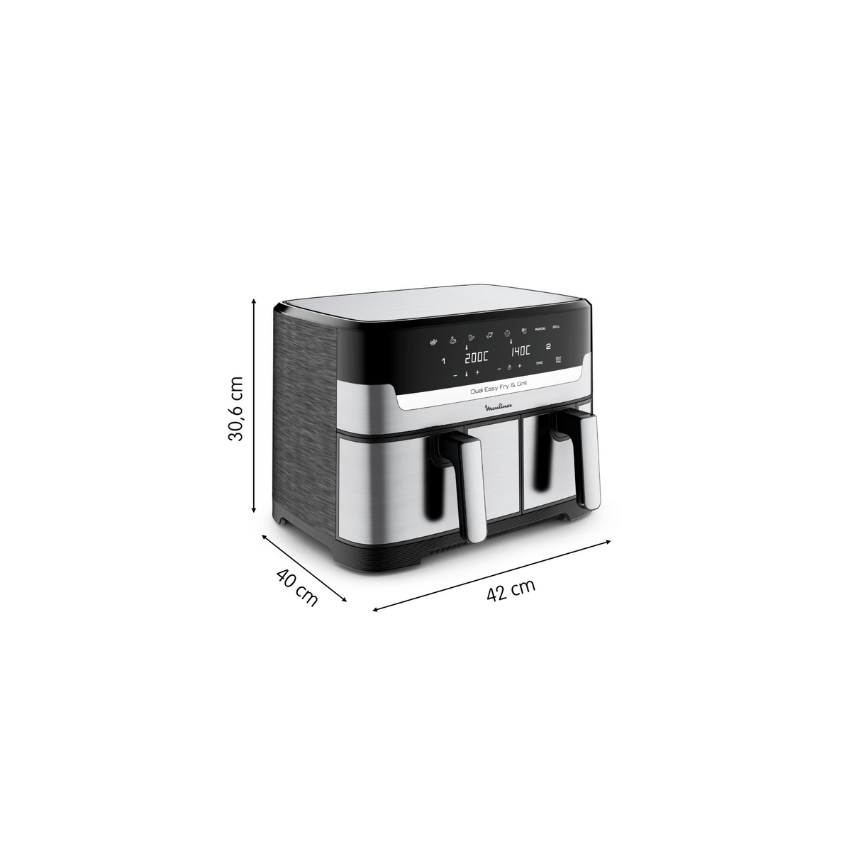 MOULINEX EZ905D FRIGGITRICE AD ARIA 8LT COLORE NERO/INOX