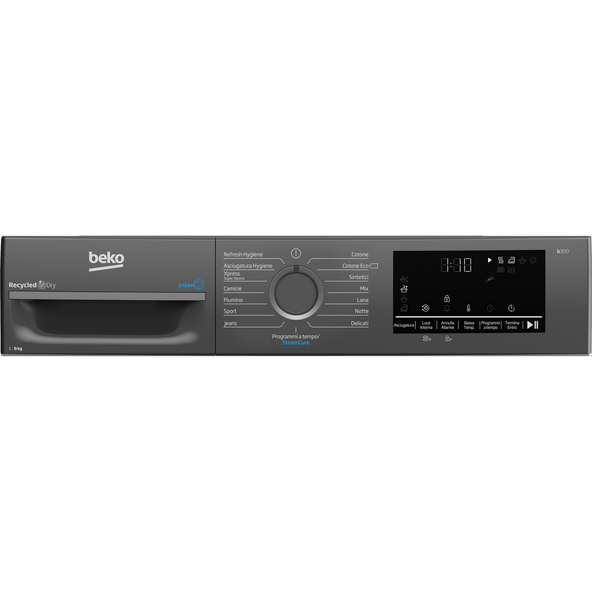 BEKO BMEUT481SAI ASCIUGATRICE OPTISENSE A POMPA DI CALORE 8KG CLASSE C
