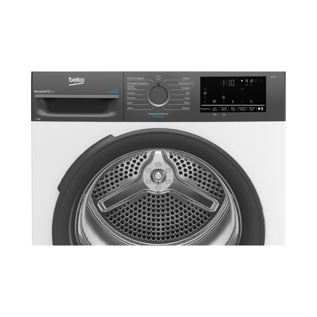 BEKO BMEUT481SAI ASCIUGATRICE OPTISENSE A POMPA DI CALORE 8KG CLASSE C