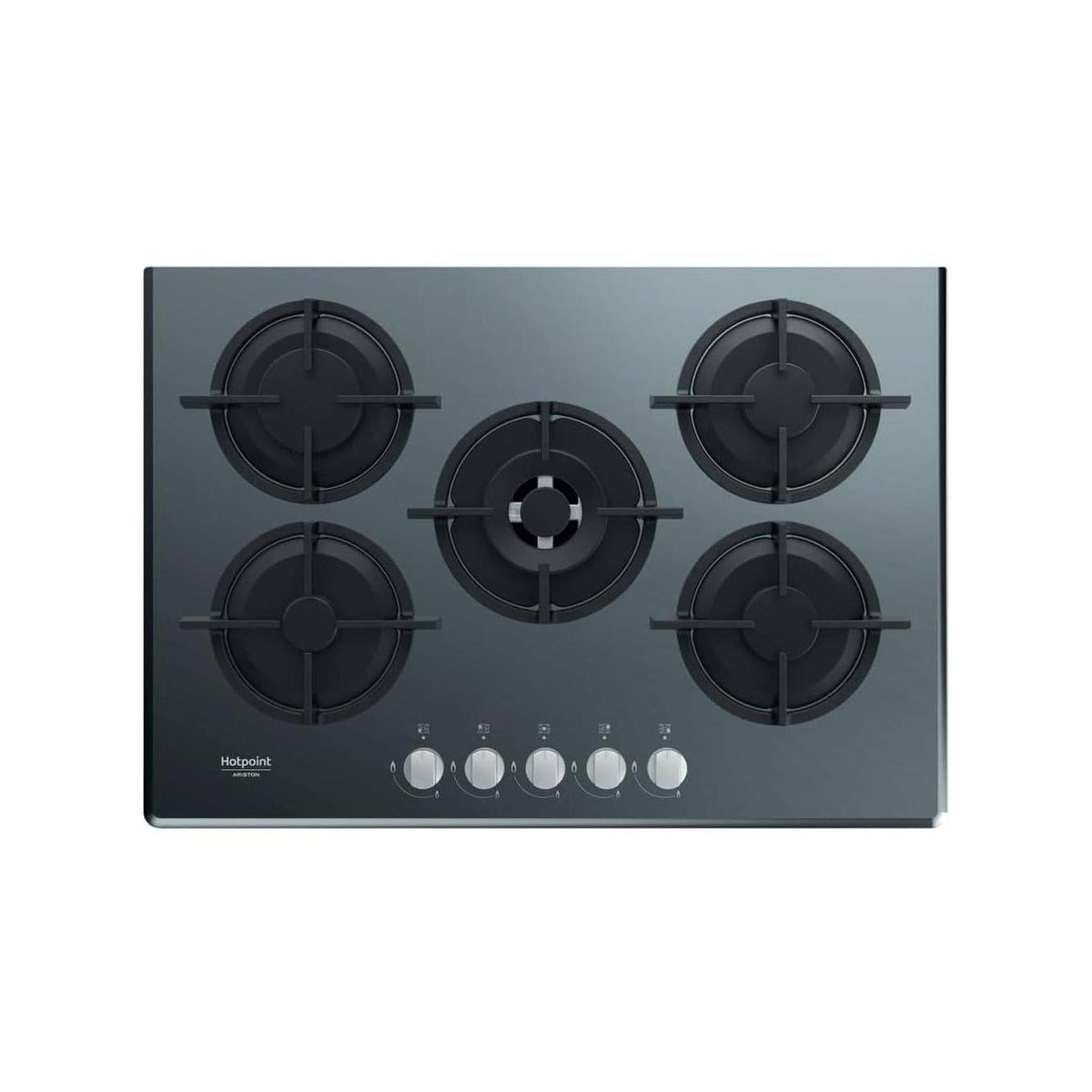 HOTPOINT HAGD 72S/MR PIANO COTTURA 73CM 5 FUOCHI A GAS GRIGLIE IN GHISA - SPECCHIO