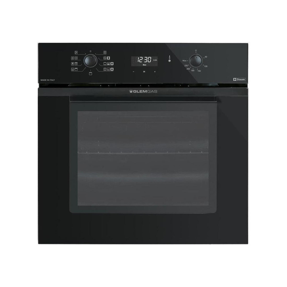 GLEM GAS GFU98BK-S6V3 FORNO DA INCASSO ELETTRICO VENTILATO 64LT PULIZIA VAPORE CLASSE A - NERO