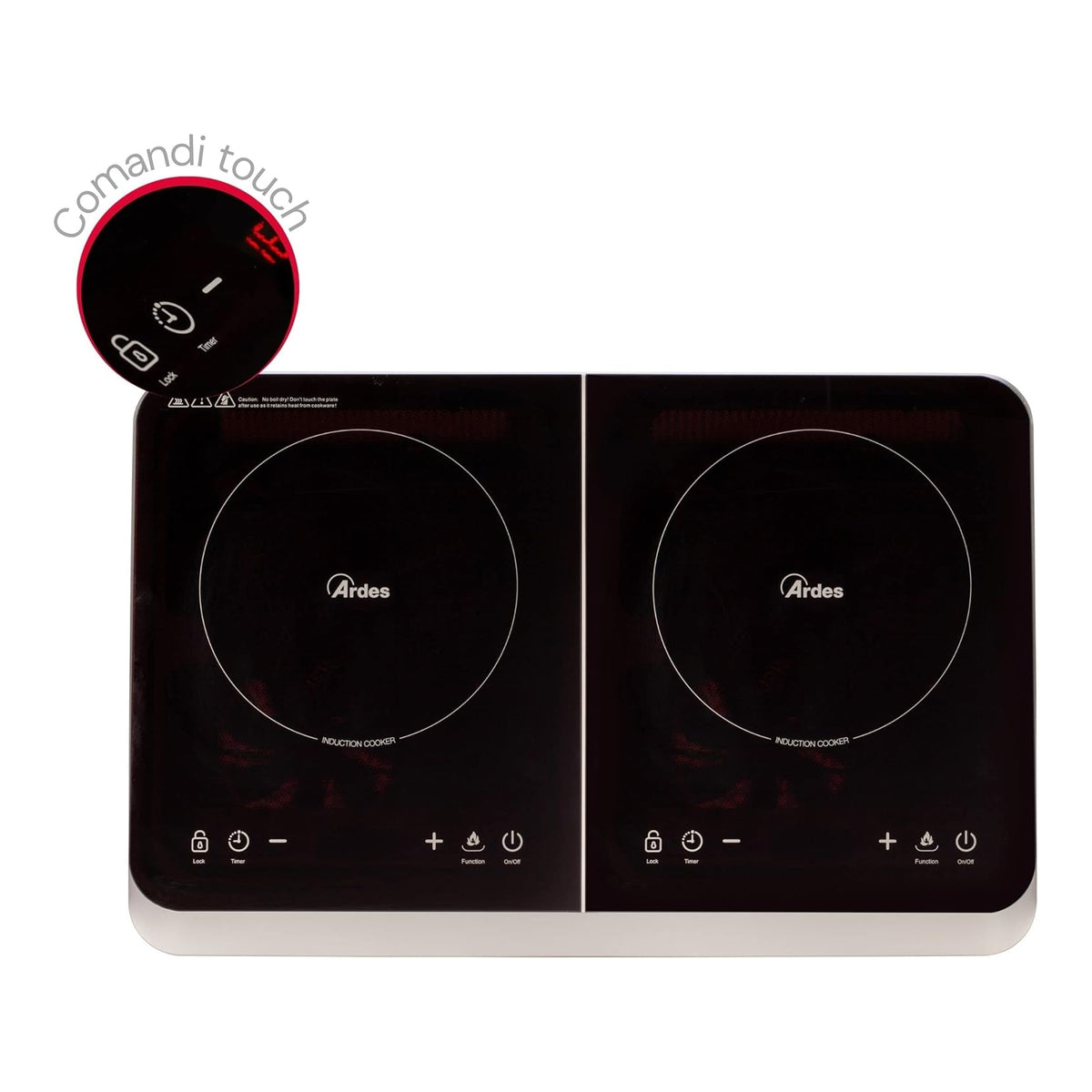 ARDES AR1F602 FORNELLO A INDUZIONE 2 ZONE COLORE NERO